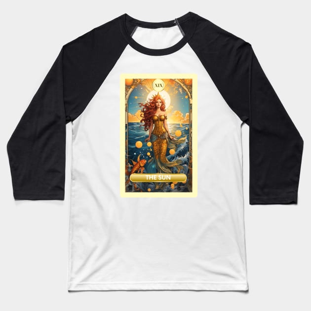 The Sun Card From the Light Mermaid Tarot Deck. Baseball T-Shirt by MGRCLimon